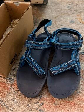 Teva Blue Patterned Strap Outdoor Sandals